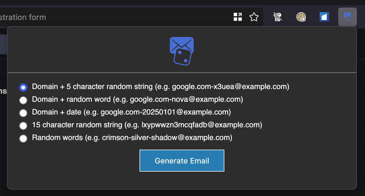 Masking Email Generator
